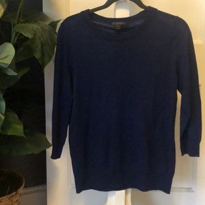 JCrew 100% Merino Wool Royal Navy Blue Sweater